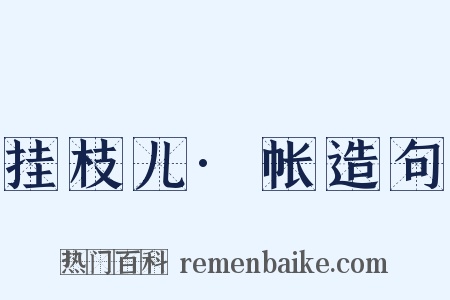 挂枝儿·帐造句是什么意思的图片